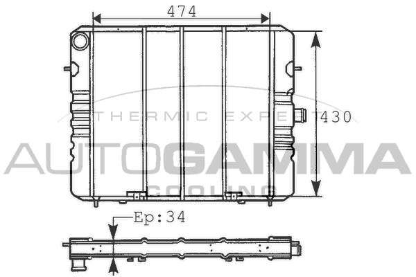 100723 AUTOGAMMA Радиатор, охлаждение двигателя