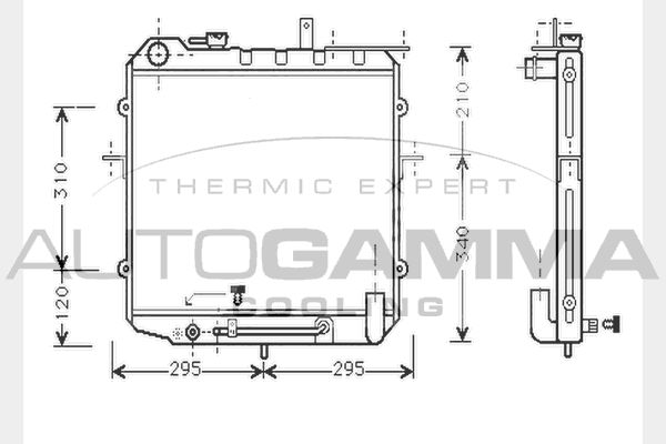 104278 AUTOGAMMA Радиатор, охлаждение двигателя