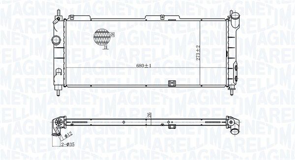 350213175300 MAGNETI MARELLI Радиатор, охлаждение двигателя