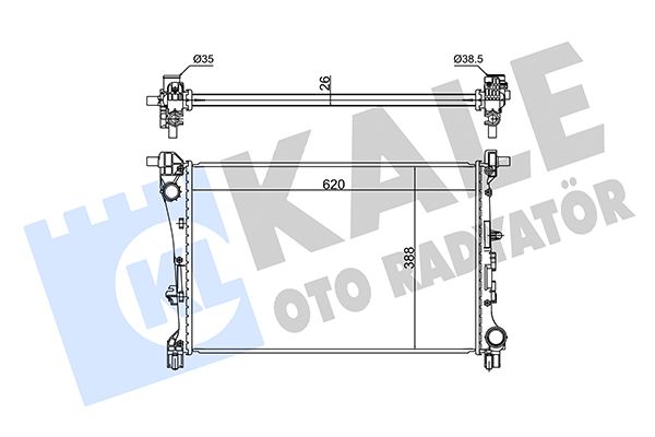 347290 KALE OTO RADYATÖR Радиатор, охлаждение двигателя