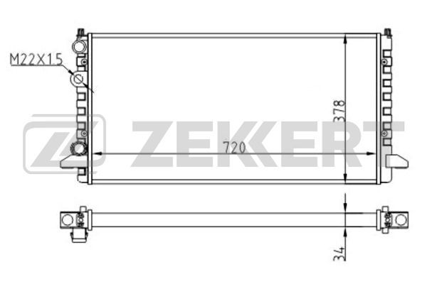 MK1273 ZEKKERT Радиатор, охлаждение двигателя