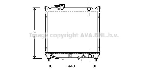 SZ2072 AVA QUALITY COOLING Радиатор, охлаждение двигателя