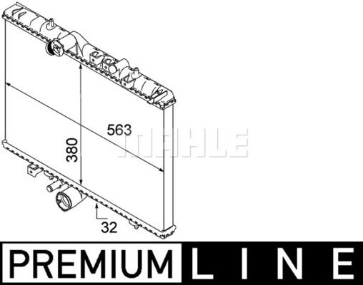 CR884000P MAHLE Радиатор, охлаждение двигателя