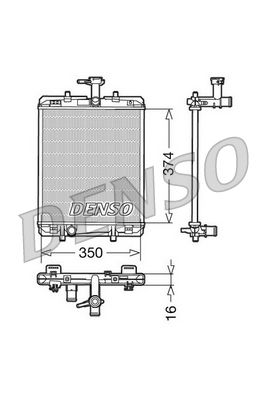 DRM21602 DENSO Радиатор, охлаждение двигателя