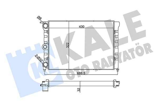 139500 KALE OTO RADYATÖR Радиатор, охлаждение двигателя