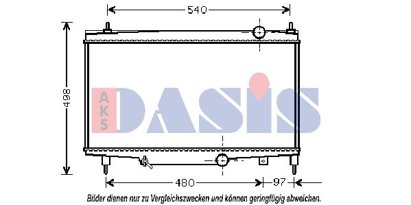 160031N AKS DASIS Радиатор, охлаждение двигателя