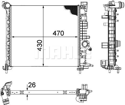 CR1188000P MAHLE Радиатор, охлаждение двигателя