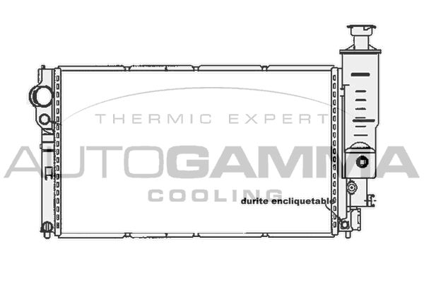 104121 AUTOGAMMA Радиатор, охлаждение двигателя