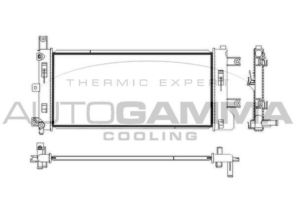 107981 AUTOGAMMA Радиатор, охлаждение двигателя