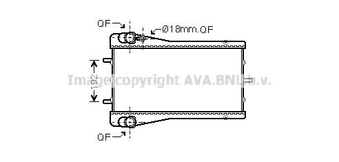 PR2043 AVA QUALITY COOLING Радиатор, охлаждение двигателя