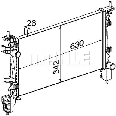 CR1131000P MAHLE Радиатор, охлаждение двигателя