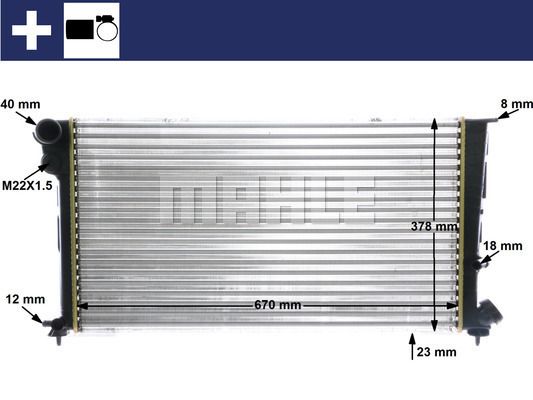 CR475000S MAHLE Радиатор, охлаждение двигателя