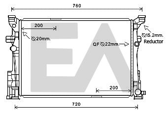 31R50101 EACLIMA Радиатор, охлаждение двигателя