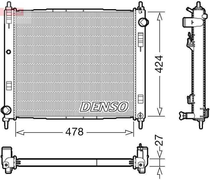 DRM46044 DENSO Радиатор, охлаждение двигателя