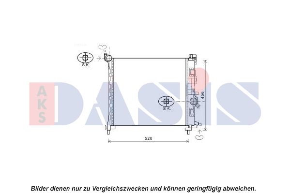 150107N AKS DASIS Радиатор, охлаждение двигателя