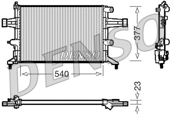 DRM20080 DENSO Радиатор, охлаждение двигателя