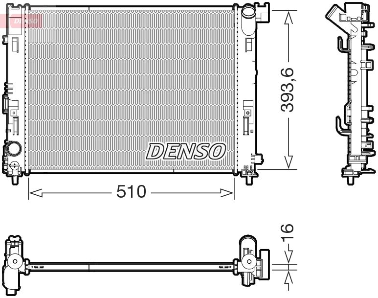 DRM46103 DENSO Радиатор, охлаждение двигателя