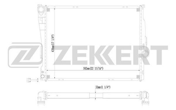 MK1111 ZEKKERT Радиатор, охлаждение двигателя