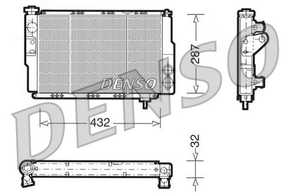 DRM23040 DENSO Радиатор, охлаждение двигателя