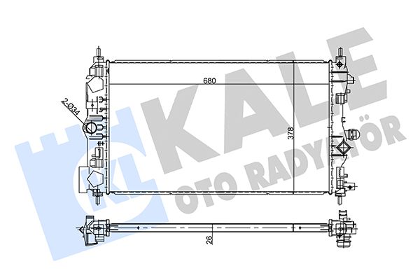 356285 KALE OTO RADYATÖR Радиатор, охлаждение двигателя