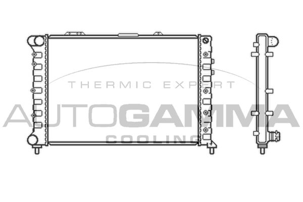 101149 AUTOGAMMA Радиатор, охлаждение двигателя
