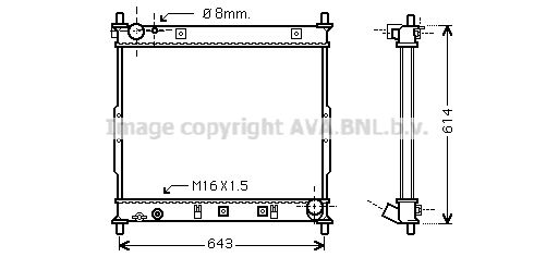 DWA2062 AVA QUALITY COOLING Радиатор, охлаждение двигателя