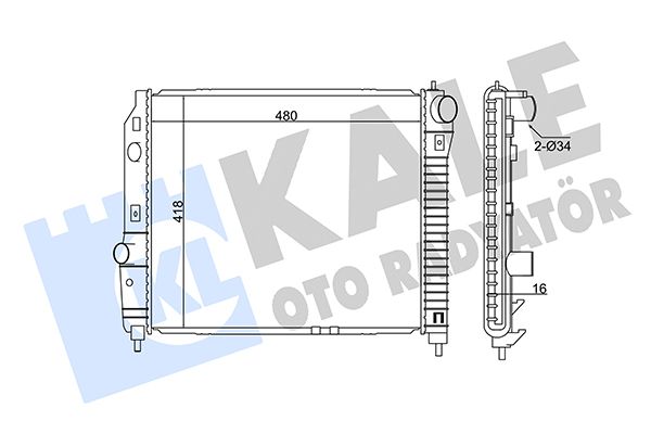 354800 KALE OTO RADYATÖR Радиатор, охлаждение двигателя