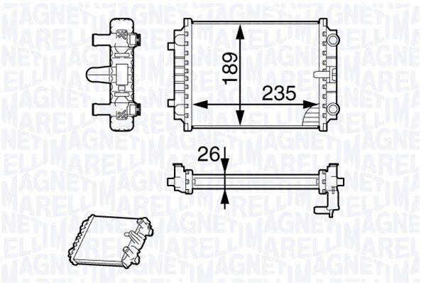 350213138900 MAGNETI MARELLI Радиатор, охлаждение двигателя