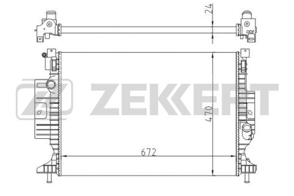 MK1594 ZEKKERT Радиатор, охлаждение двигателя