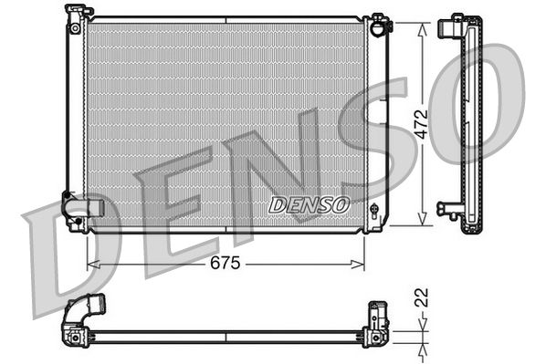 DRM51005 DENSO Радиатор, охлаждение двигателя