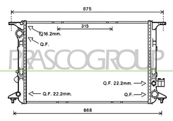 AD064R002 PRASCO Радиатор, охлаждение двигателя