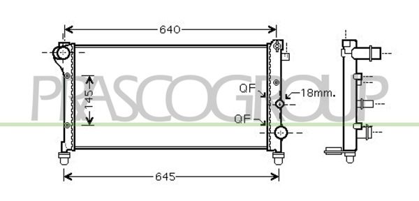 FT122R010 PRASCO Радиатор, охлаждение двигателя