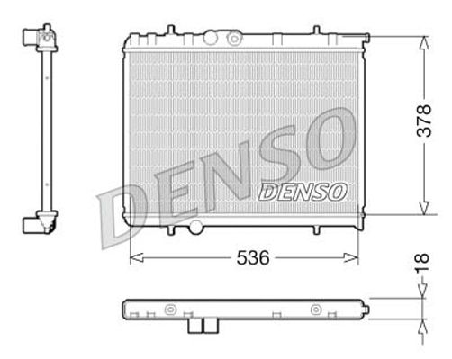 DRM21034 DENSO Радиатор, охлаждение двигателя