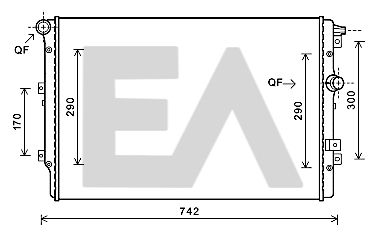 31R77064 EACLIMA Радиатор, охлаждение двигателя