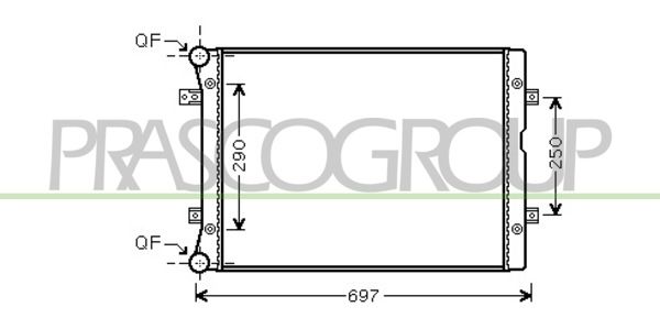 FD078R004 PRASCO Радиатор, охлаждение двигателя