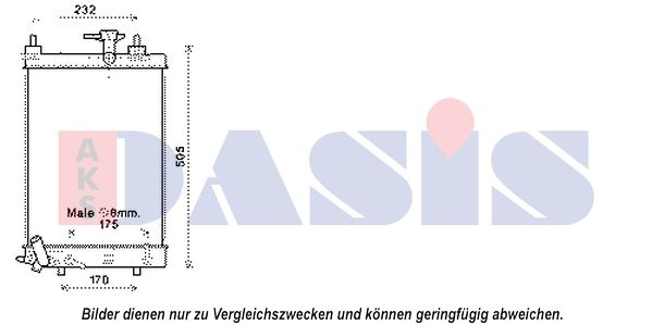 360032N AKS DASIS Радиатор, охлаждение двигателя