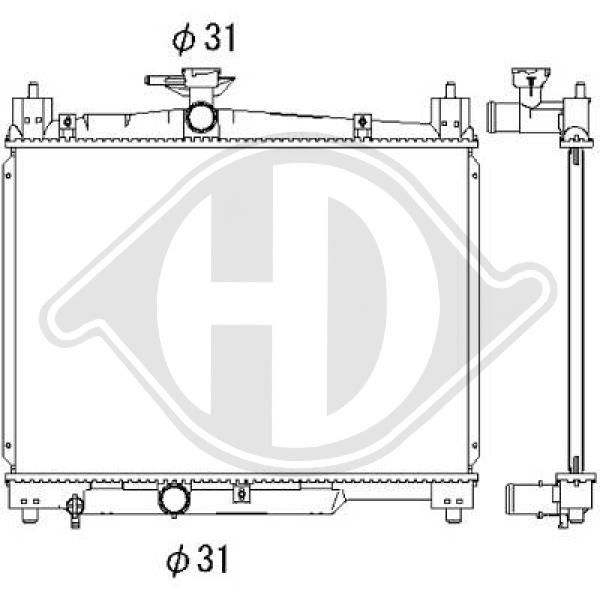 DCM3210 DIEDERICHS Радиатор, охлаждение двигателя