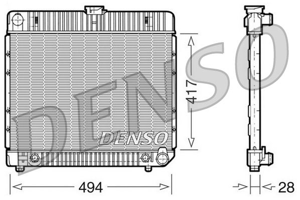 DRM17021 DENSO Радиатор, охлаждение двигателя