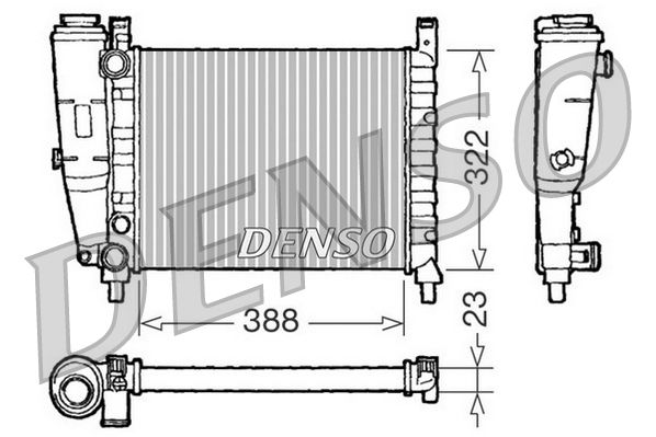 DRM09142 DENSO Радиатор, охлаждение двигателя