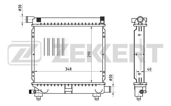 MK1248 ZEKKERT Радиатор, охлаждение двигателя