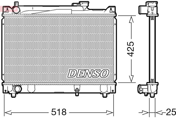 DRM47030 DENSO Радиатор, охлаждение двигателя