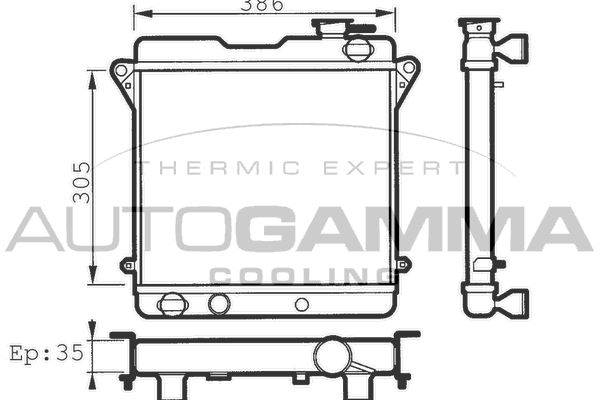 100250 AUTOGAMMA Радиатор, охлаждение двигателя