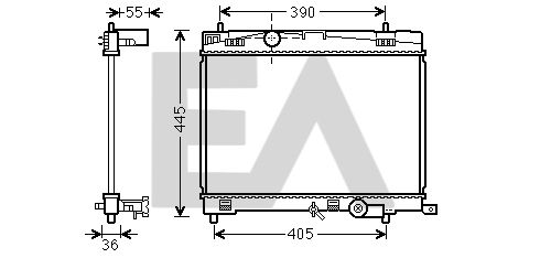 31R71286 EACLIMA Радиатор, охлаждение двигателя