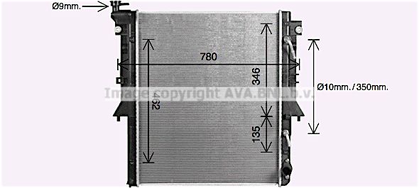 MT2280 AVA QUALITY COOLING Радиатор, охлаждение двигателя