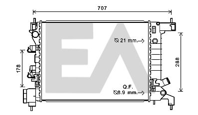 31R14017 EACLIMA Радиатор, охлаждение двигателя