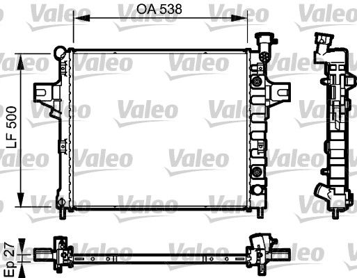 735051 VALEO Радиатор, охлаждение двигателя