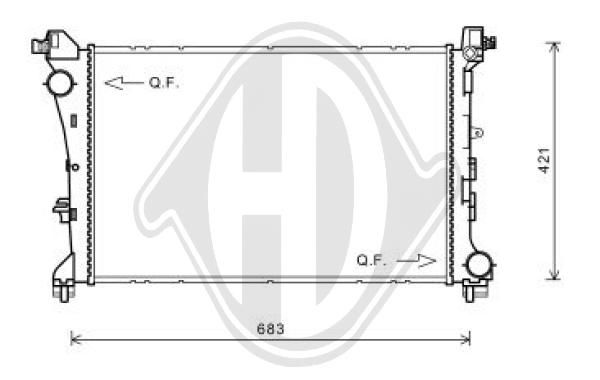 DCM2010 DIEDERICHS Радиатор, охлаждение двигателя