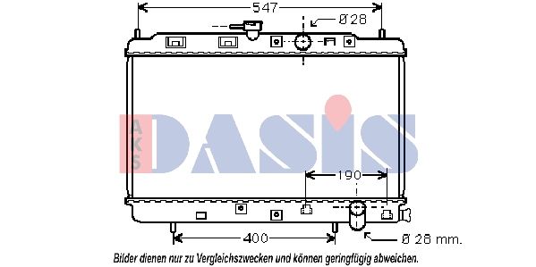 100021N AKS DASIS Радиатор, охлаждение двигателя