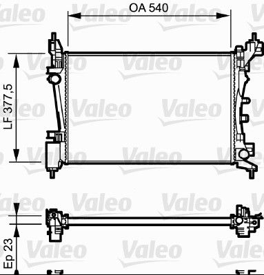 735042 VALEO Радиатор, охлаждение двигателя