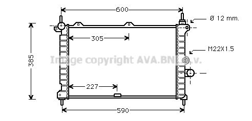 OL2266 AVA QUALITY COOLING Радиатор, охлаждение двигателя